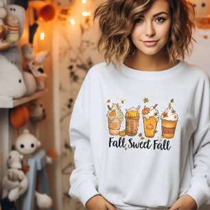 Sudadera Caída dulce Caída Calabaza Spice Coffee Cup