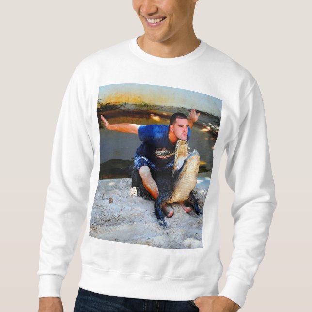 Sudadera caimán americano con la boca abierta (Anverso)