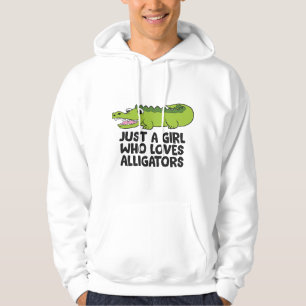 Sudadera Caimán Cocodrilo Solo Una Chica Que Ama Caimanes