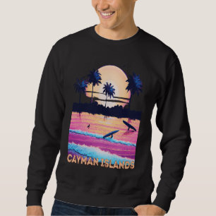 Sudadera Caimán Islas Caribe Recuerdo Retro Surf
