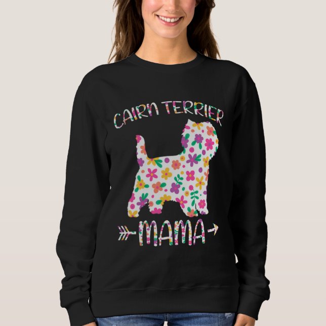 Sudadera Cairn Terrier Mama Floral Dog Mom Mothers Day (Anverso)