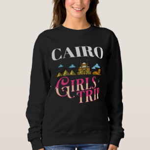 Sudadera Cairo Egipto Ciudad Viaje Mapa Horizonte Viaje