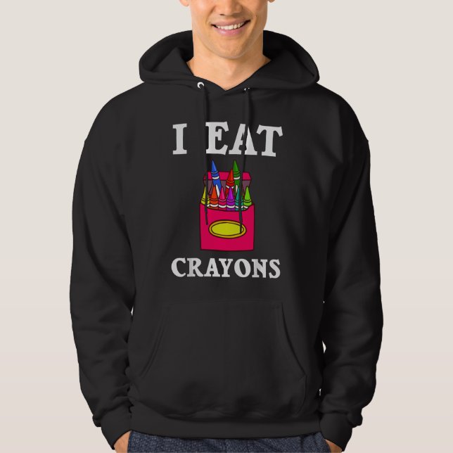 Sudadera Caja de dibujo de crayones de cera pastel (Anverso)