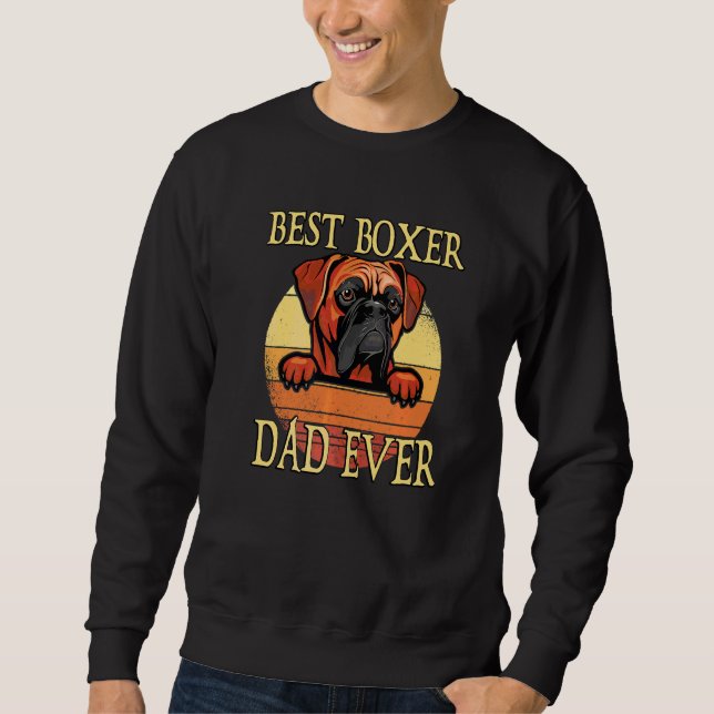 Sudadera Caja de Hombre Mejor Papá Boxer Jamás Perro (Anverso)