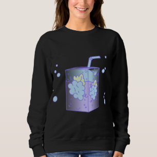 Sudadera Caja de jugo de uva Lilac Kawaii Hairy Kei Harajuk