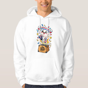 Sudadera Caja de salto de fitness de dibujos animados con m