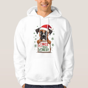 Sudadera Caja linda perro Boxer Navidad Bonito Probé mi mej