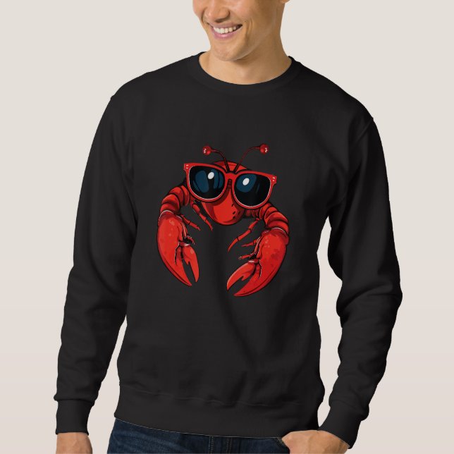 Sudadera Cajun Crawfish Boil Party Crawfish Sunglasses Mard (Anverso)