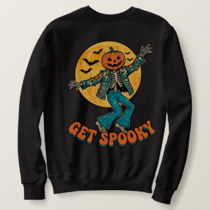 Sudadera Calabaza Bailarina Espeluznante Cabeza de Esquelet
