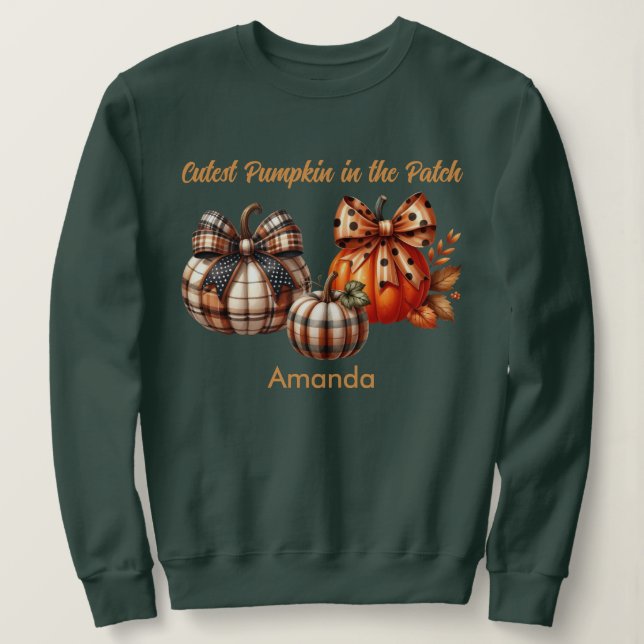 Sudadera Calabaza Cutest de temporada de otoño en la sudade (Anverso del diseño)
