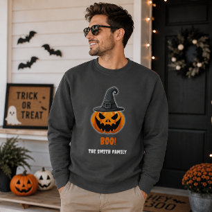 Sudadera Calabaza de Halloween “¡BOO!” – Nombre Personaliza