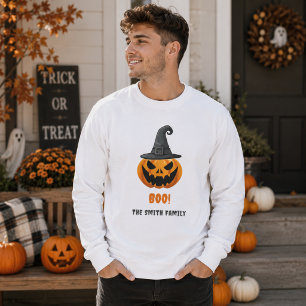 Sudadera Calabaza de Halloween “¡BOO!” – Nombre Personaliza