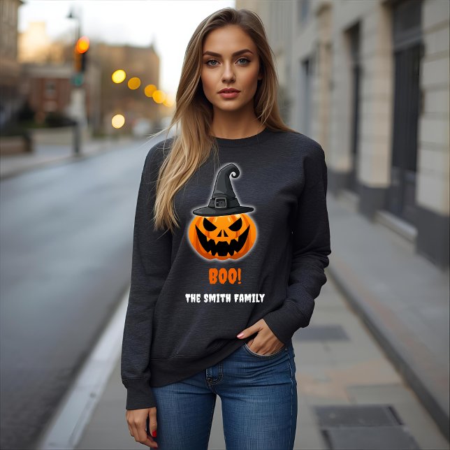 Sudadera Calabaza de Halloween "BOO!" - Nombre personalizad (Subido por el creador)