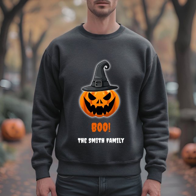 Sudadera Calabaza de Halloween "BOO!" - Nombre personalizad (Subido por el creador)