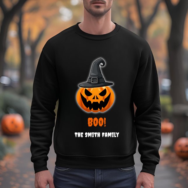 Sudadera Calabaza de Halloween "BOO!" - Nombre personalizad (Subido por el creador)