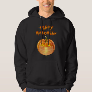 Sudadera Calabaza de Halloween con máscara facial divertida
