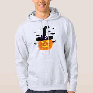 Sudadera Calabaza de Halloween Jack o' Lantern Sombrero de