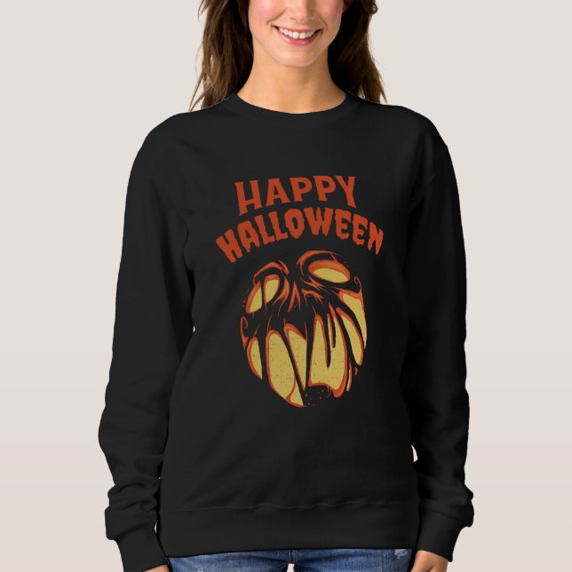 Sudadera Calabaza de Halloween Jack o'Lantern (Anverso)