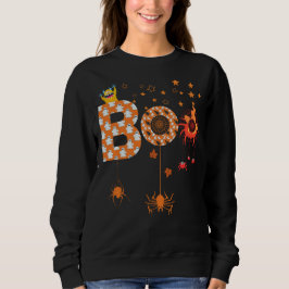 Sudadera Calabaza de halloween naranja de araña boo