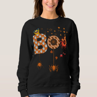 Sudadera Calabaza de halloween naranja de araña boo