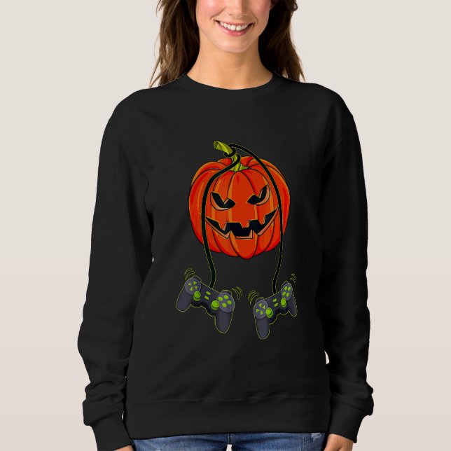Sudadera Calabaza de Jack Controladores de videojuegos Hall (Anverso)