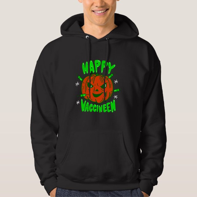 Sudadera calabaza de la vacuna de halloween de covid vacciw (Anverso)