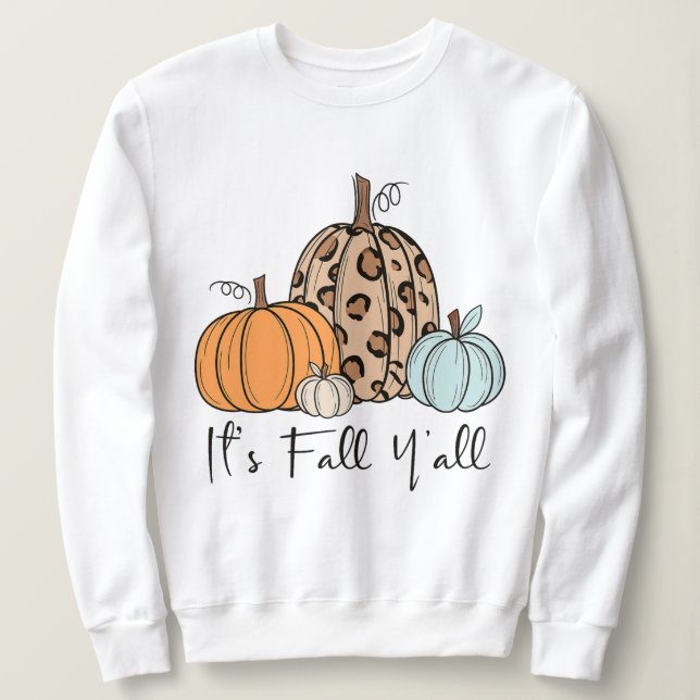 Sudadera Calabaza de moda de otoño | “Es otoño, chicos” cit (Anverso del diseño)