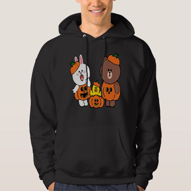 Sudadera Calabaza de pato de conejo de oso marrón y conejo (Anverso)