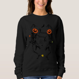 Sudadera Calabaza Esqueleto Bailando Temporada Espeluznante