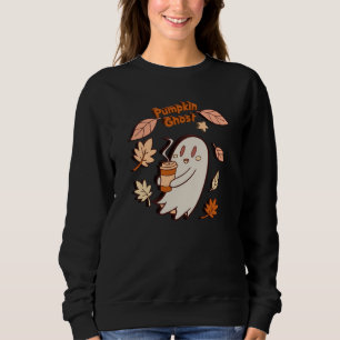 Sudadera Calabaza fantasma otoño latte