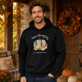 Sudadera Calabaza floral personalizada Feliz Día de Acción