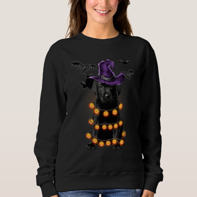 Sudadera Calabaza Ligera Perro Labrador Retriever  Hallowee (Anverso)