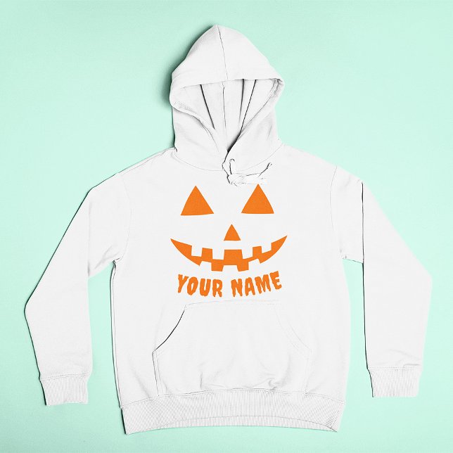 Sudadera Calabaza Naranja Personalizada de Halloween con Tu (Subido por el creador)