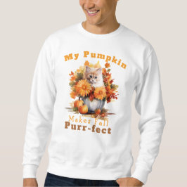 Sudadera Calabaza para gato otoñal Purr Purr personalizable