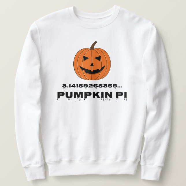 Sudadera Calabaza pi divertida (Anverso del diseño)