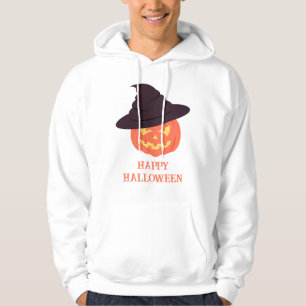 Sudadera Calabaza retro Naranja Feliz Halloween Hoodie
