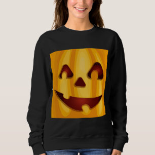 Sudadera Calabaza tallada sonriendo diseño de Halloween