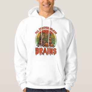 Sudadera Calabazas De Halloween De Búhos Cerebros Aman Todo