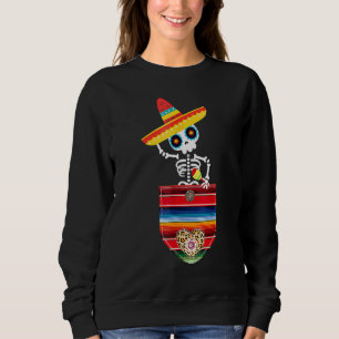 Sudadera Calaca Blanket Pocket Serape regalo mexicano Cinco