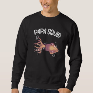 Sudadera Calamar  Para Hombres Papá Calamar Gigante Pulpo T