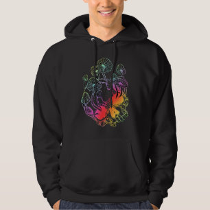 Sudadera Calavera colorida con hongos Occult