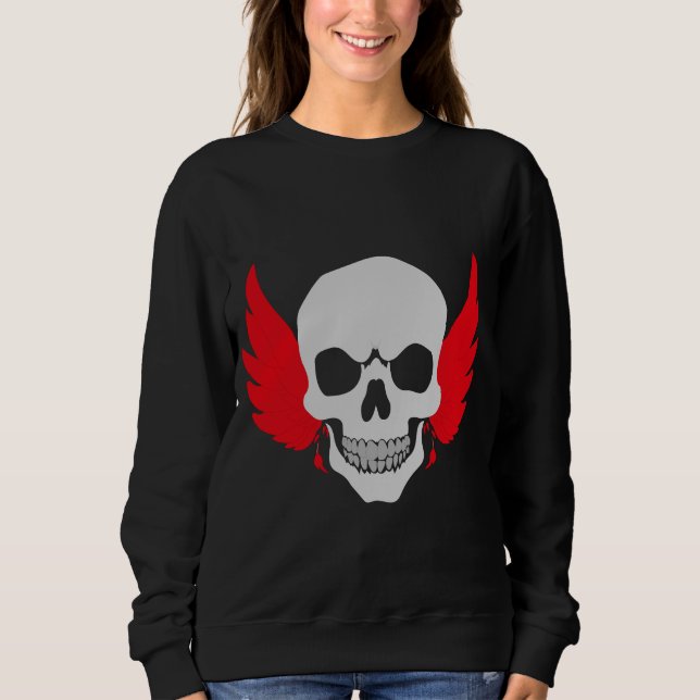 Sudadera Calavera con alas (Anverso)