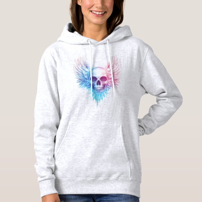 Sudadera Calavera con alas de ángel (Anverso)