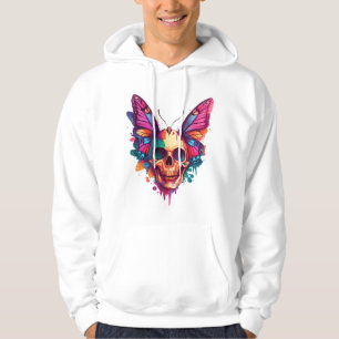 Sudadera Calavera con alas de mariposa