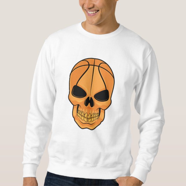 Sudadera Calavera con cabeza de baloncesto (Anverso)