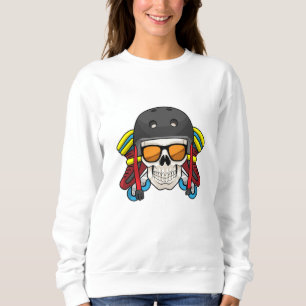 Sudadera Calavera con gafas de sol y patines en línea