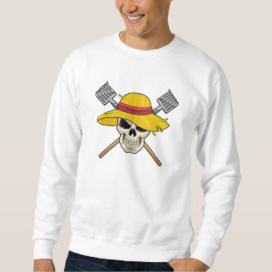 Sudadera Calavera con Gorra como granjero con torta