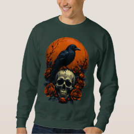 Sudadera Calavera con Rosas y camiseta gótica con cuerdas