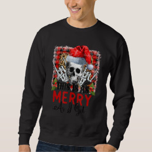 Sudadera Calavera Con Santa Hat Esto Es Tan Feliz Como Reci