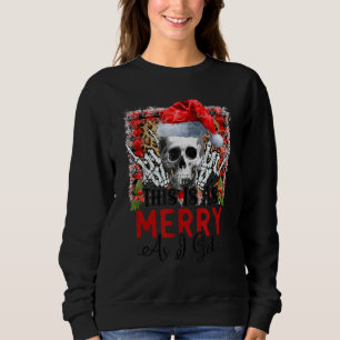 Sudadera Calavera Con Santa Hat Esto Es Tan Feliz Como Reci